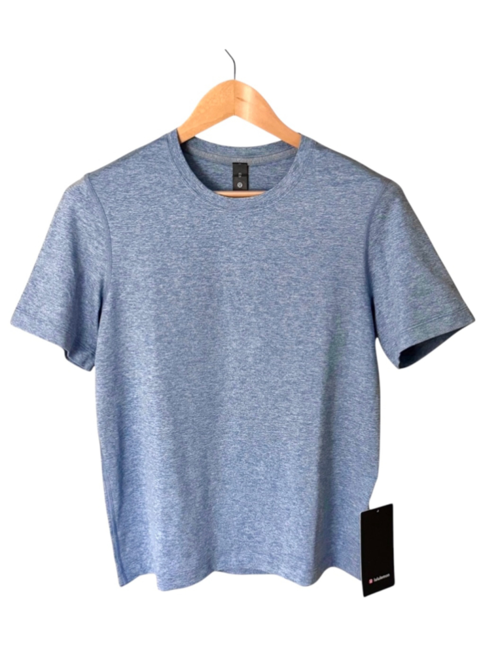 Lululemon Soft Jersey Short-Sleeve Shirt NWT Heathered Washed Denim XS